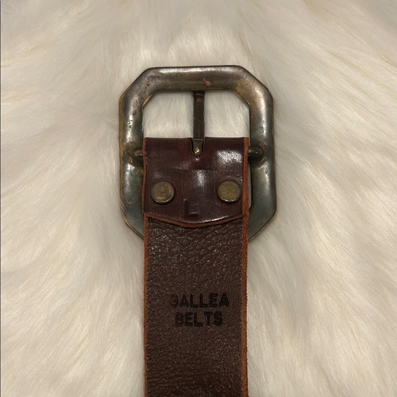 Rare Jeff Gallea Brown Leather Studded Belt with Studs Y2K Rare - Picture 2 of 8